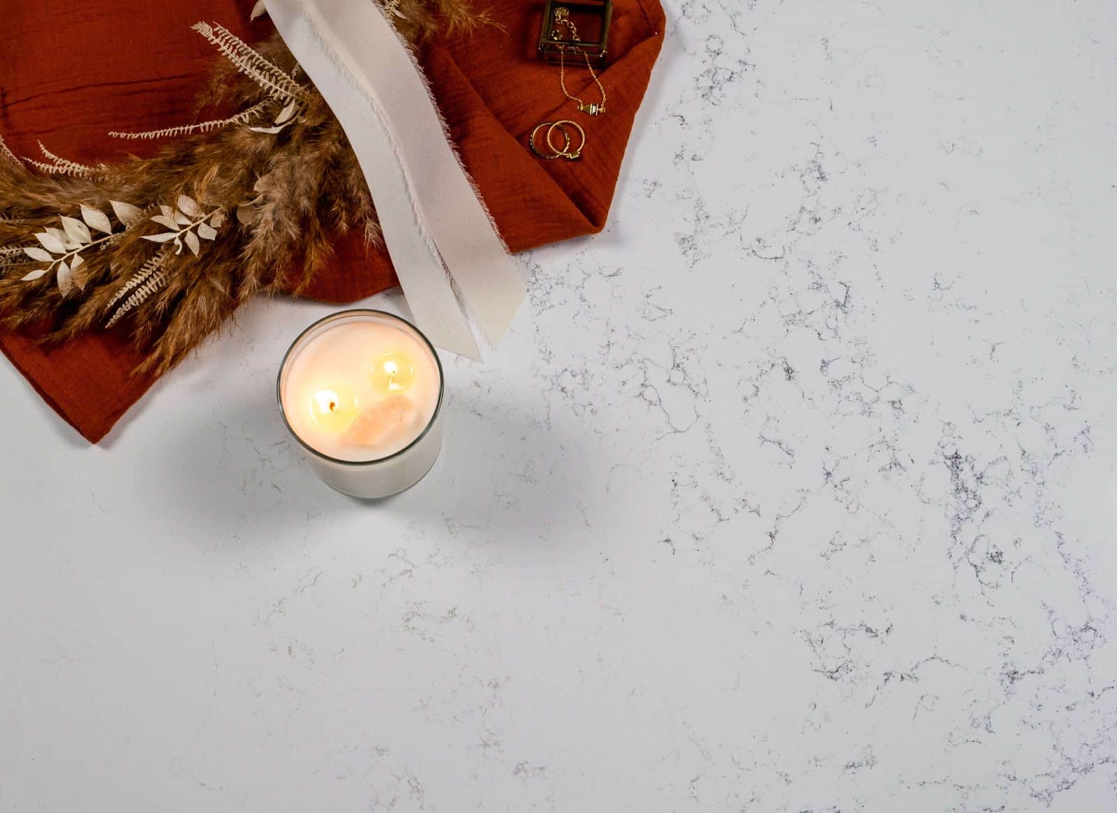 Compozit Quartz Alb Perla